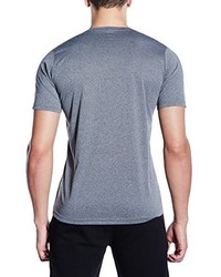 T-shirt à col rond imprimé gris Asics