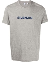 T-shirt à col rond imprimé gris Aspesi