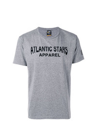 T-shirt à col rond imprimé gris atlantic stars