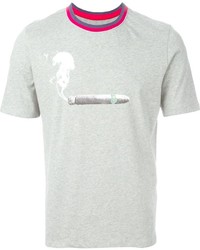 T-shirt à col rond imprimé gris Band Of Outsiders