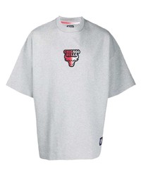 T-shirt à col rond imprimé gris BOSS