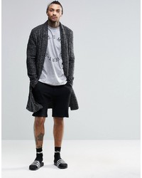 T-shirt à col rond imprimé gris Asos