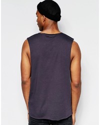 T-shirt à col rond imprimé gris Asos