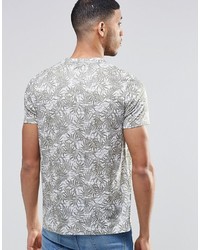 T-shirt à col rond imprimé gris Asos