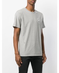 T-shirt à col rond imprimé gris Edwin