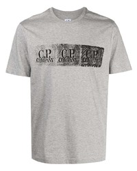 T-shirt à col rond imprimé gris C.P. Company