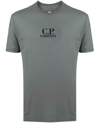 T-shirt à col rond imprimé gris C.P. Company