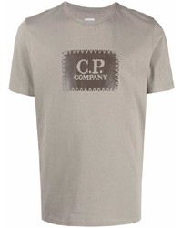 T-shirt à col rond imprimé gris C.P. Company