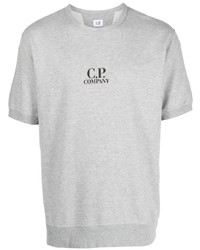 T-shirt à col rond imprimé gris C.P. Company