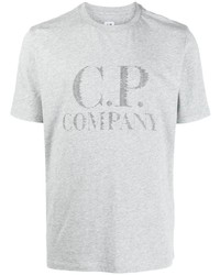 T-shirt à col rond imprimé gris C.P. Company