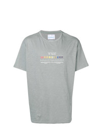 T-shirt à col rond imprimé gris C2h4