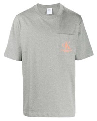 T-shirt à col rond imprimé gris Calvin Klein Jeans Est. 1978