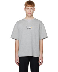 T-shirt à col rond imprimé gris CALVINLUO