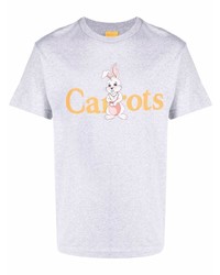 T-shirt à col rond imprimé gris Carrots