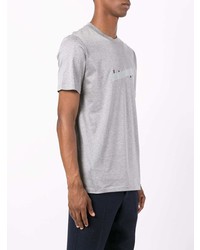 T-shirt à col rond imprimé gris Lanvin