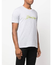 T-shirt à col rond imprimé gris Etro