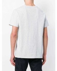 T-shirt à col rond imprimé gris A.P.C.