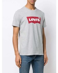 T-shirt à col rond imprimé gris Levi's