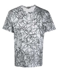 T-shirt à col rond imprimé gris Comme Des Garcons Homme Plus