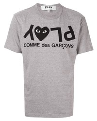 T-shirt à col rond imprimé gris Comme Des Garcons Play