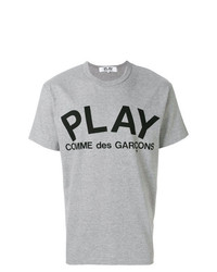T-shirt à col rond imprimé gris Comme Des Garcons Play
