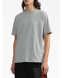 T-shirt à col rond imprimé gris Comme des Garcons Homme