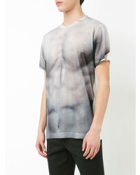 T-shirt à col rond imprimé gris Comme Des Garcons Homme Plus