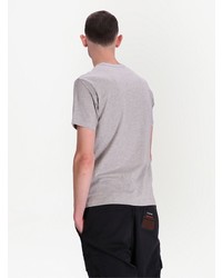 T-shirt à col rond imprimé gris Comme des Garcons