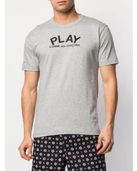 T-shirt à col rond imprimé gris Comme Des Garcons Play