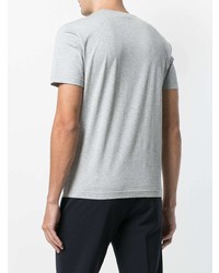 T-shirt à col rond imprimé gris Fendi