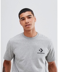 T-shirt à col rond imprimé gris Converse