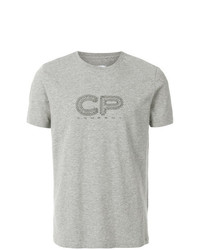 T-shirt à col rond imprimé gris CP Company