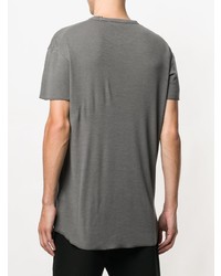 T-shirt à col rond imprimé gris DSQUARED2