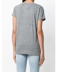 T-shirt à col rond imprimé gris Current/Elliott