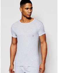 T-shirt à col rond imprimé gris Emporio Armani