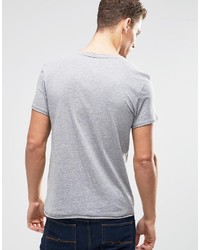 T-shirt à col rond imprimé gris Esprit