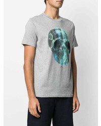 T-shirt à col rond imprimé gris PS Paul Smith