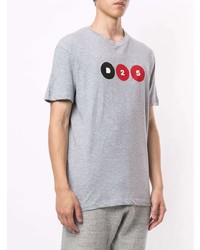 T-shirt à col rond imprimé gris DSQUARED2