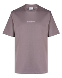 T-shirt à col rond imprimé gris Daily Paper