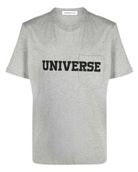 T-shirt à col rond imprimé gris Department 5