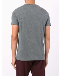 T-shirt à col rond imprimé gris Burberry