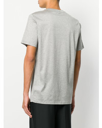 T-shirt à col rond imprimé gris Lanvin