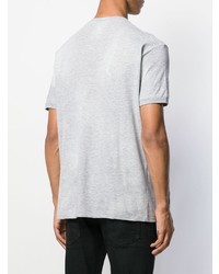 T-shirt à col rond imprimé gris DSQUARED2