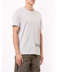 T-shirt à col rond imprimé gris CK Calvin Klein