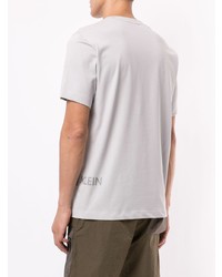 T-shirt à col rond imprimé gris CK Calvin Klein