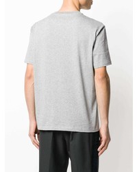 T-shirt à col rond imprimé gris Bally