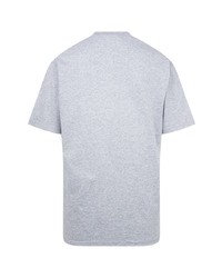 T-shirt à col rond imprimé gris Supreme