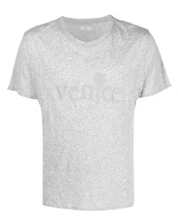T-shirt à col rond imprimé gris ERL