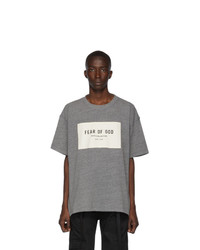 T-shirt à col rond imprimé gris Fear Of God