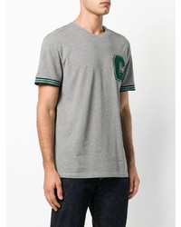 T-shirt à col rond imprimé gris CK Calvin Klein